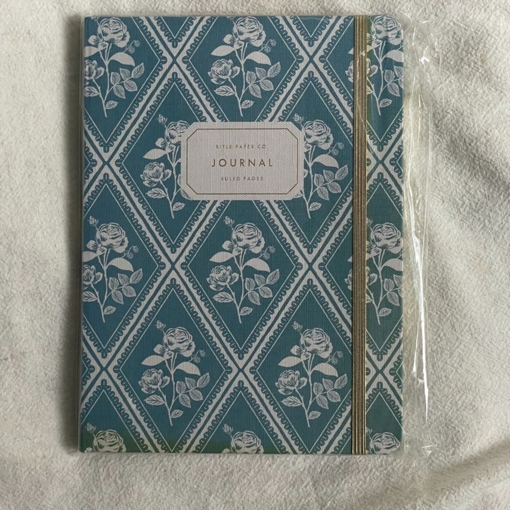 Rifle Paper Co Rose Study Journal Gold Pen Floral Hardcover New